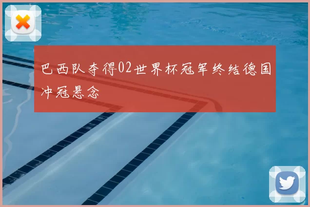 巴西队夺得02世界杯冠军终结德国冲冠悬念