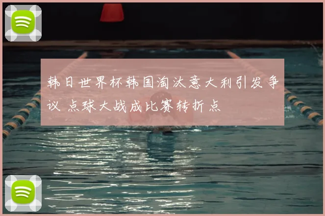 韩日世界杯韩国淘汰意大利引发争议 点球大战成比赛转折点